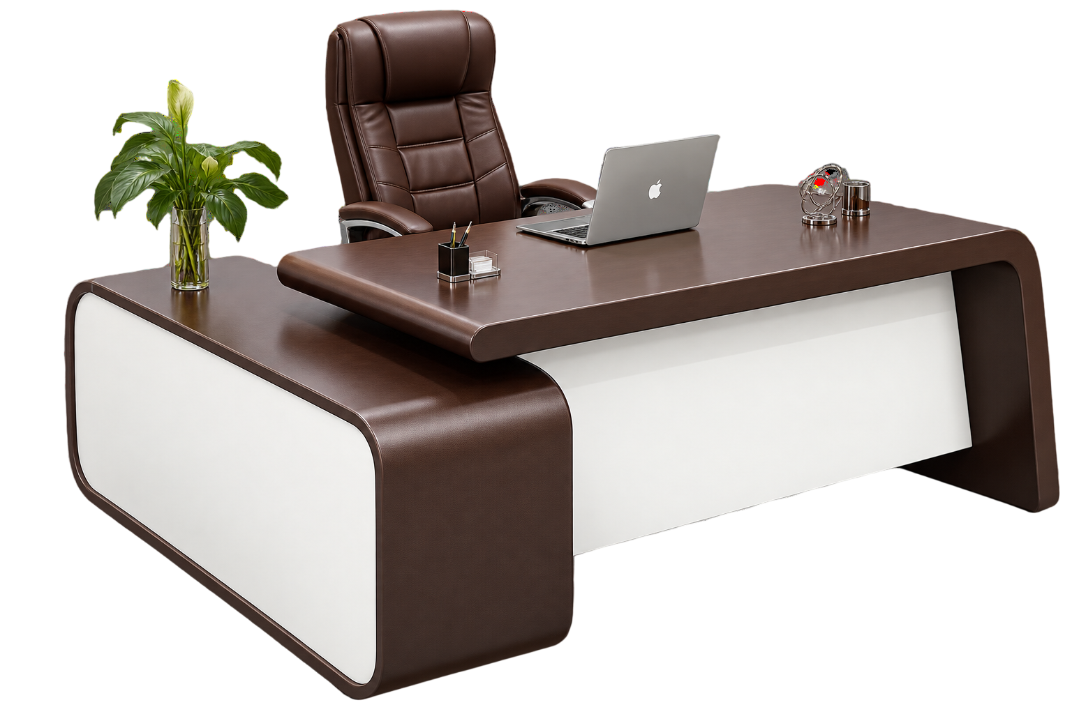 Executive office table with visitor chair